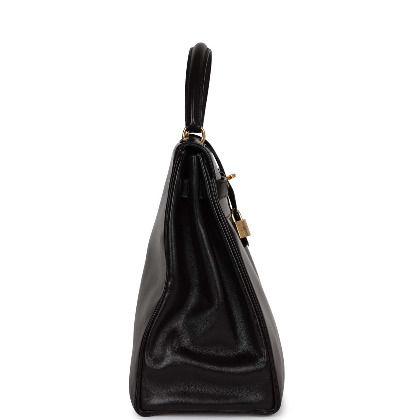 Hermes Kelly 35 Retourne Black Box Gold Hardware