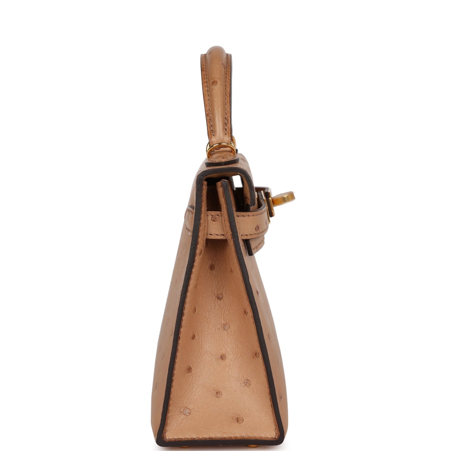Hermes Kelly 20 Sellier Chai Ostrich Gold Hardware