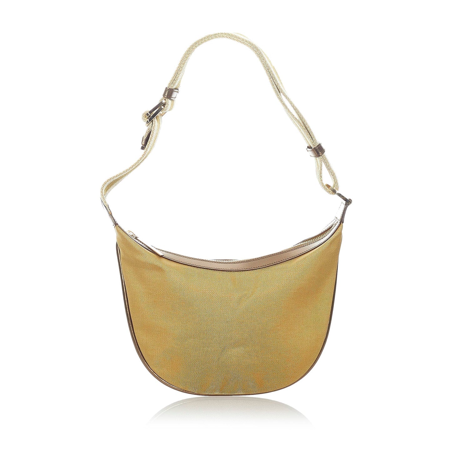 Gucci Web Leather Nylon Shoulder Bag