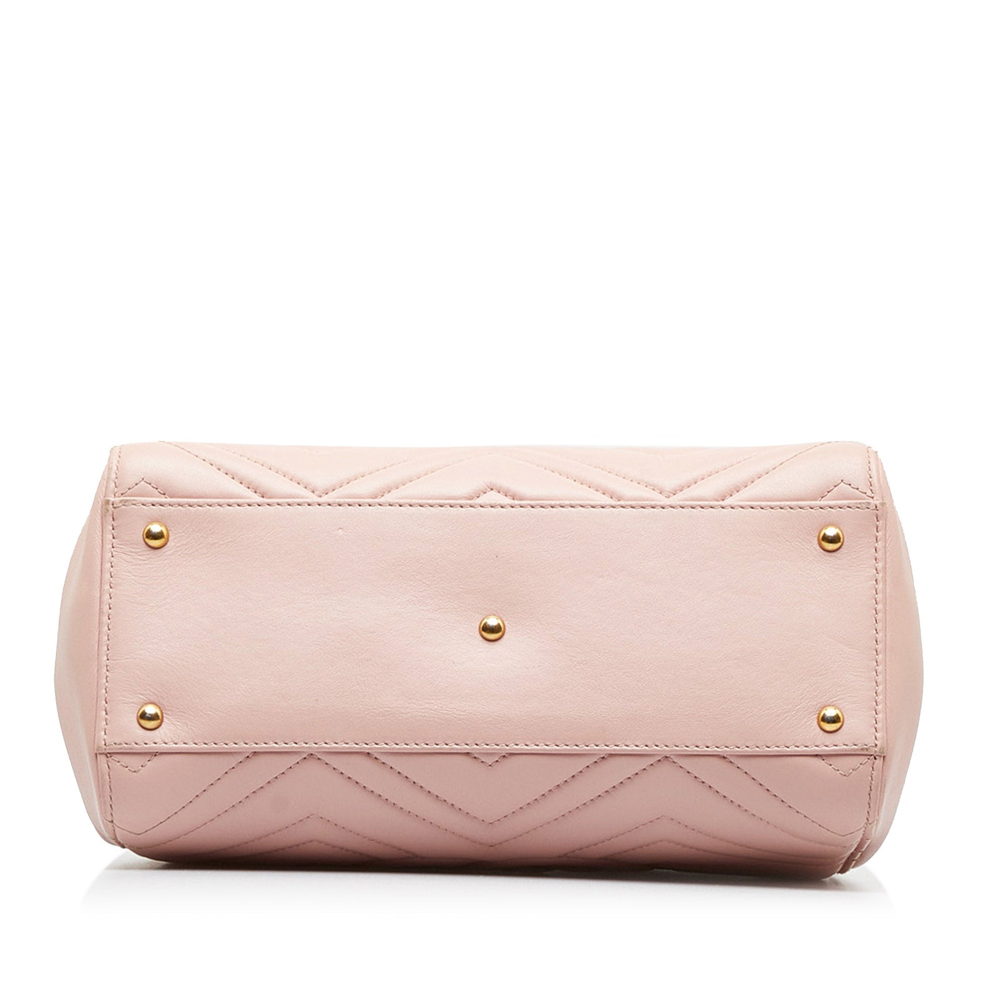 Gucci GG Marmont Pink Leather Quilted Tote Style 2