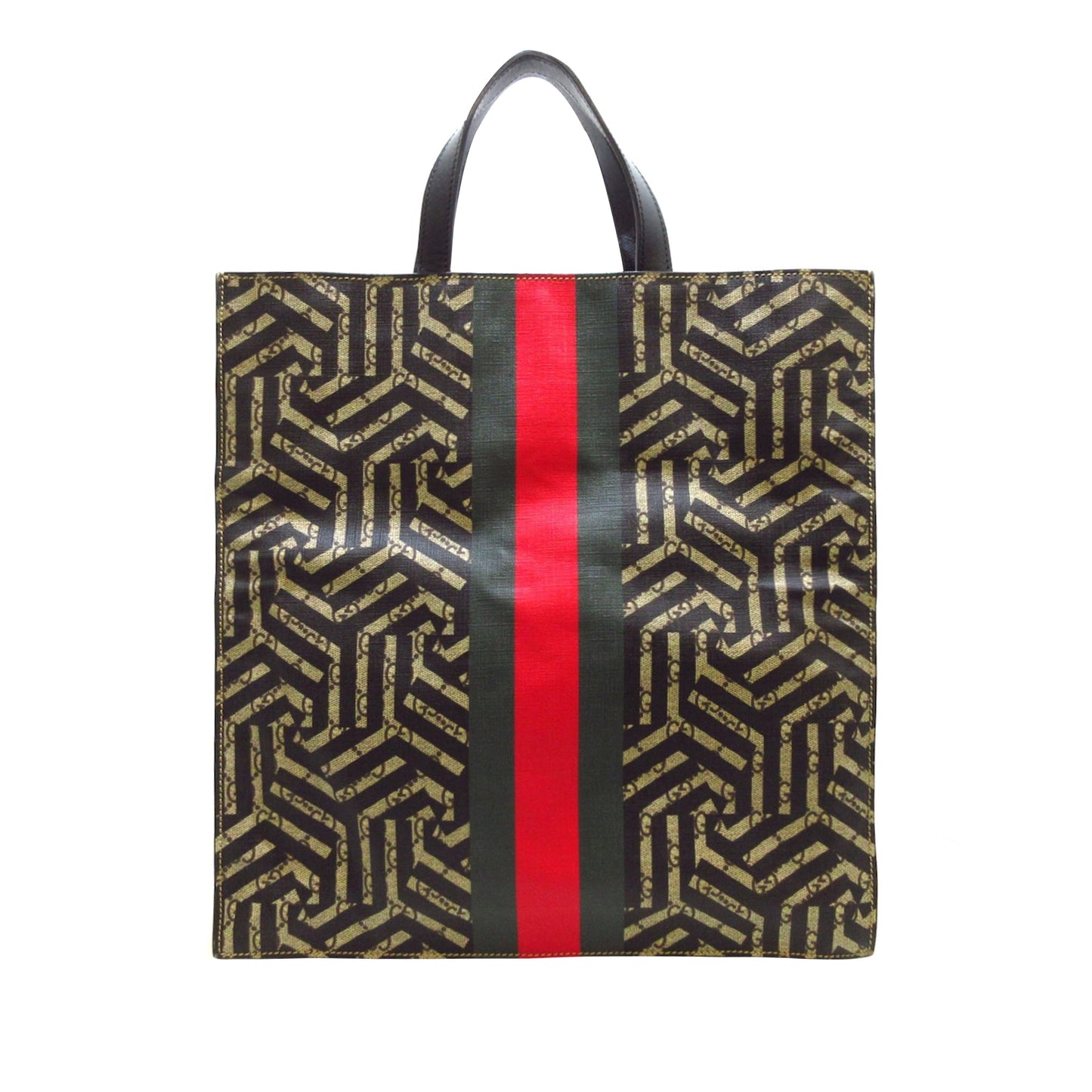 Gucci GG Supreme Brown Canvas Tote Style 2