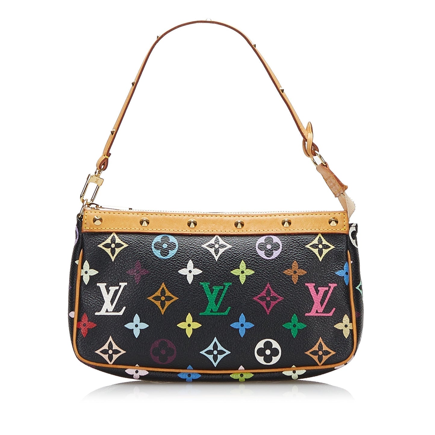 Louis Vuitton Pochette Accessoires Black Multicolor Monogram Clutch