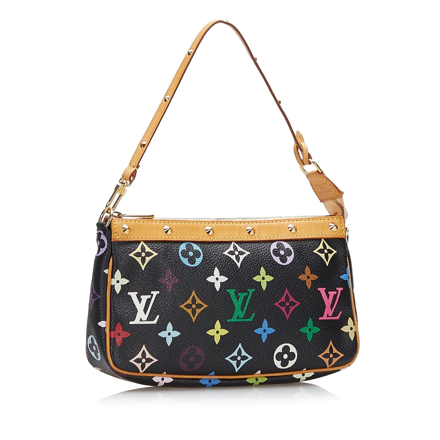 Louis Vuitton Pochette Accessoires Black Multicolor Monogram Clutch