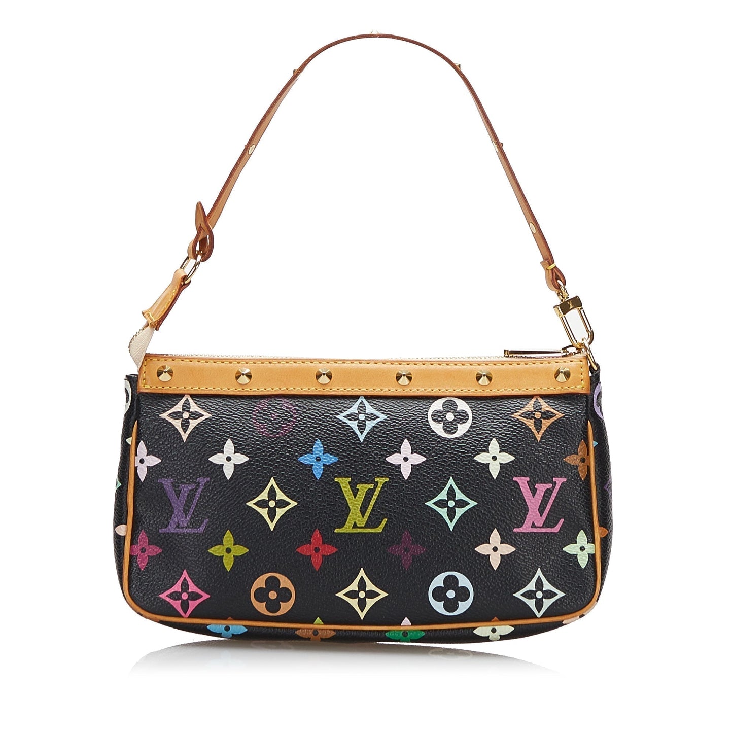 Louis Vuitton Pochette Accessoires Black Multicolor Monogram Clutch