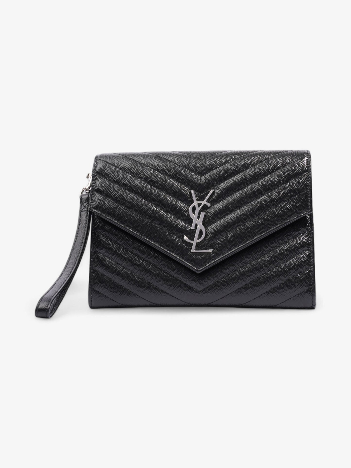Saint Laurent Cassandre Clutch Black Matelasse Leather