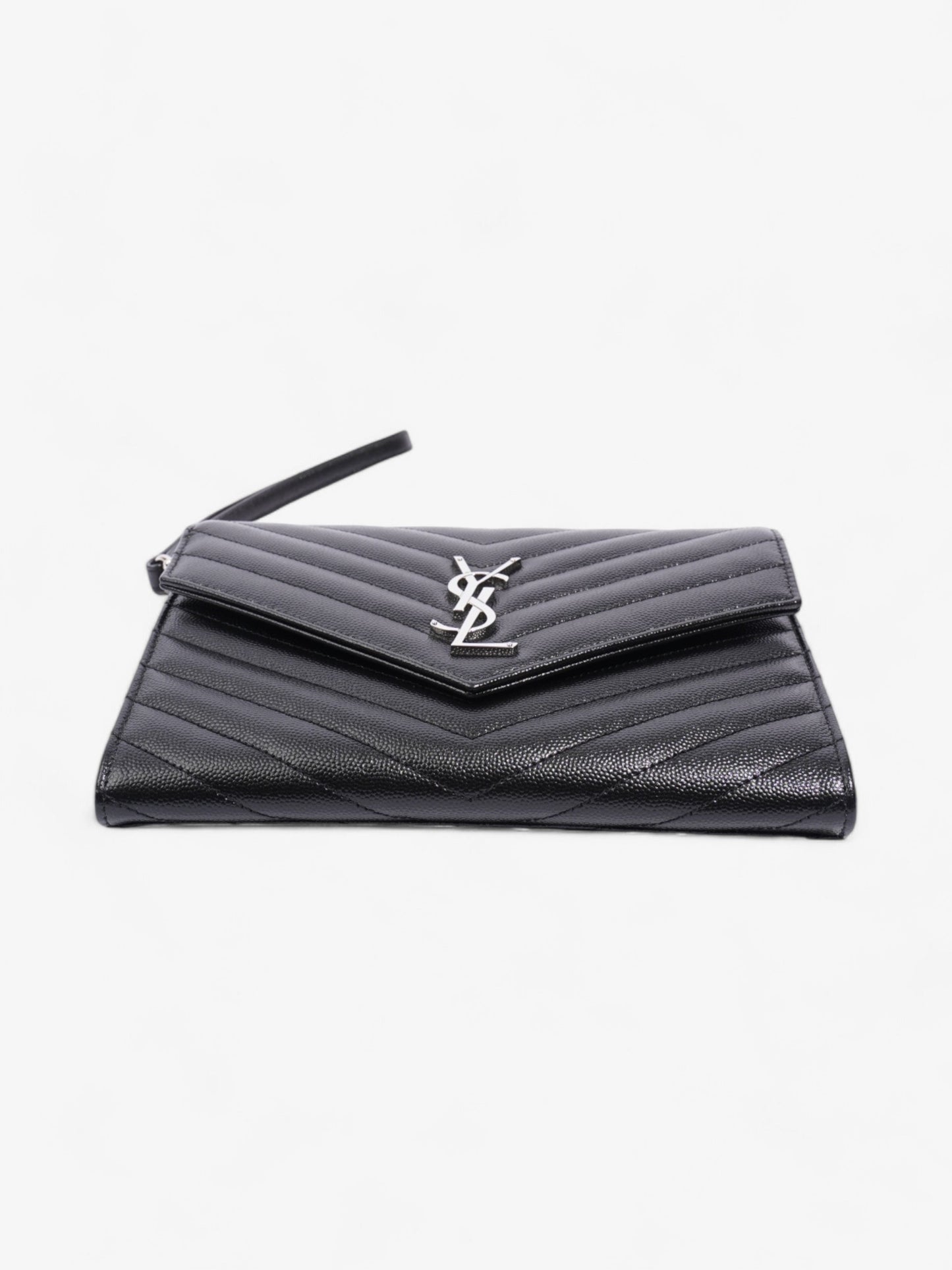 Saint Laurent Cassandre Clutch Black Matelasse Leather
