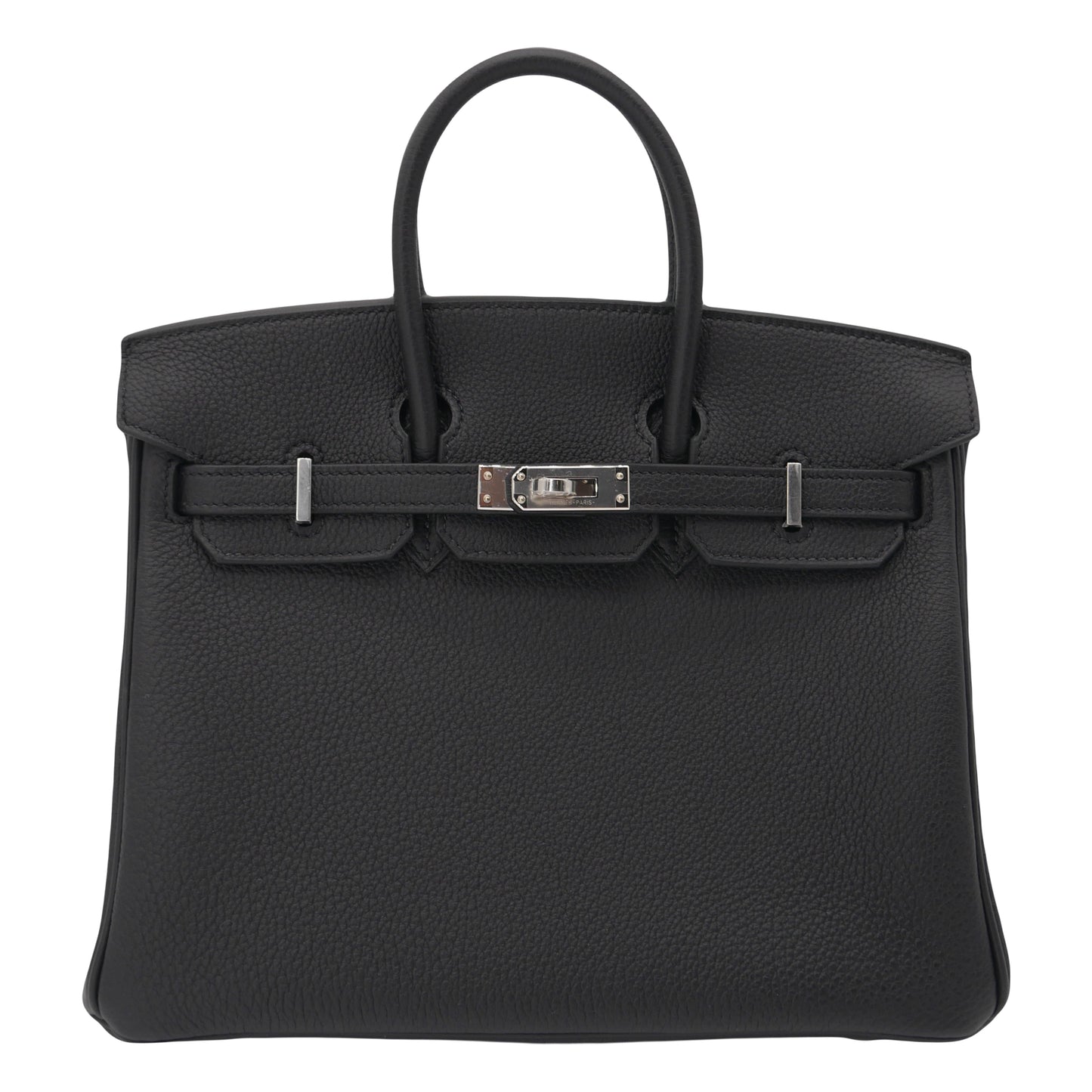 Hermes25cm Birkin Black Togo Leather Palladium Hardware