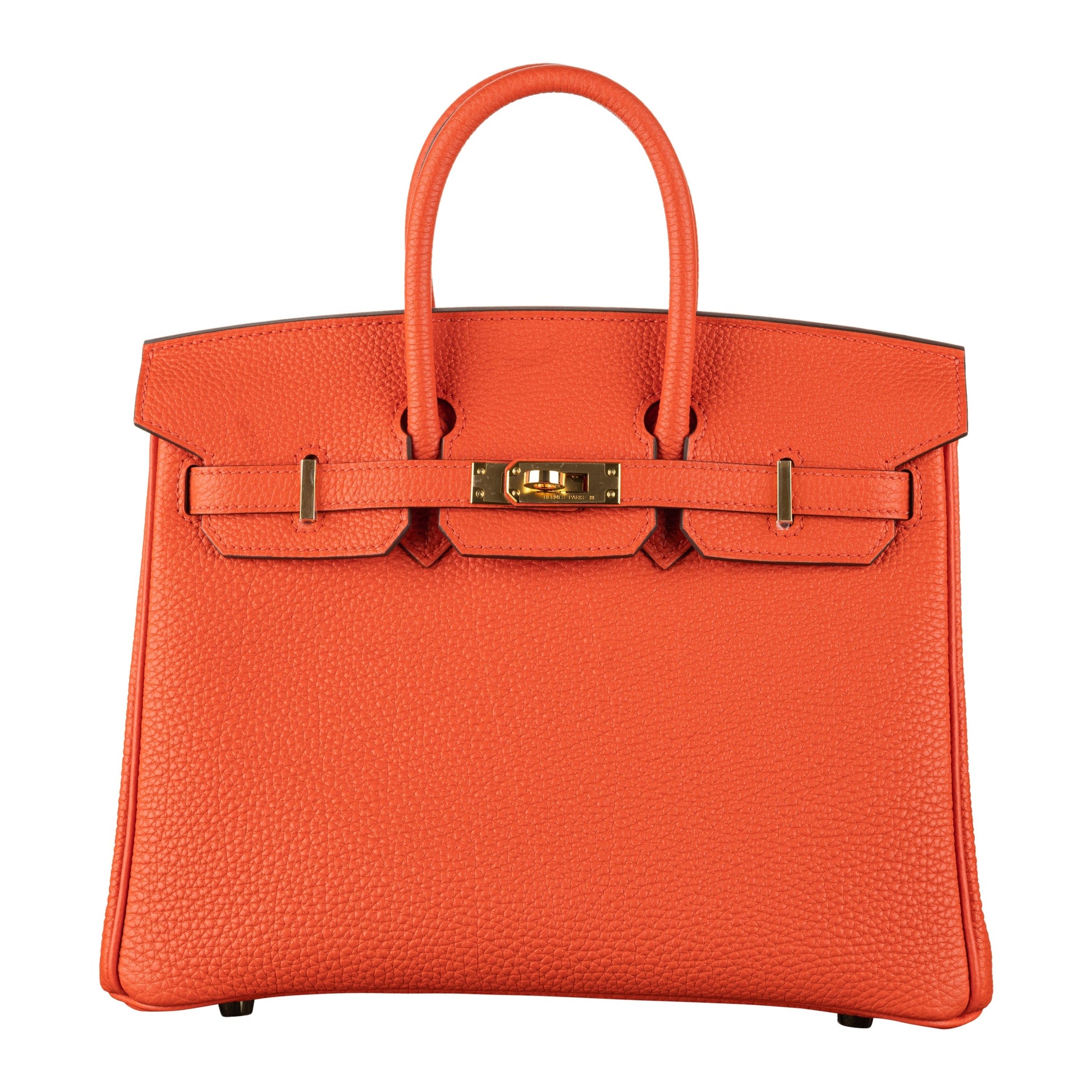 Hermes25cm Birkin Capucine Togo Leather Gold Hardware