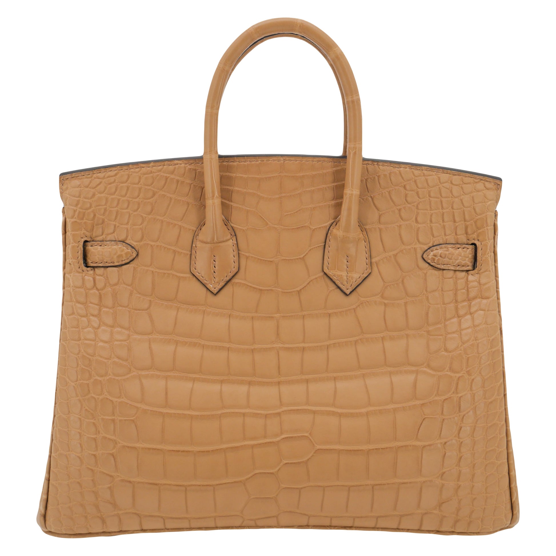 Hermes25cm Birkin Chai Matte Alligator Gold Hardware