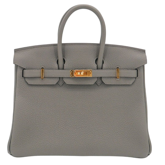 Hermes25cm Birkin Gris Meyer Togo Leather Gold Hardware
