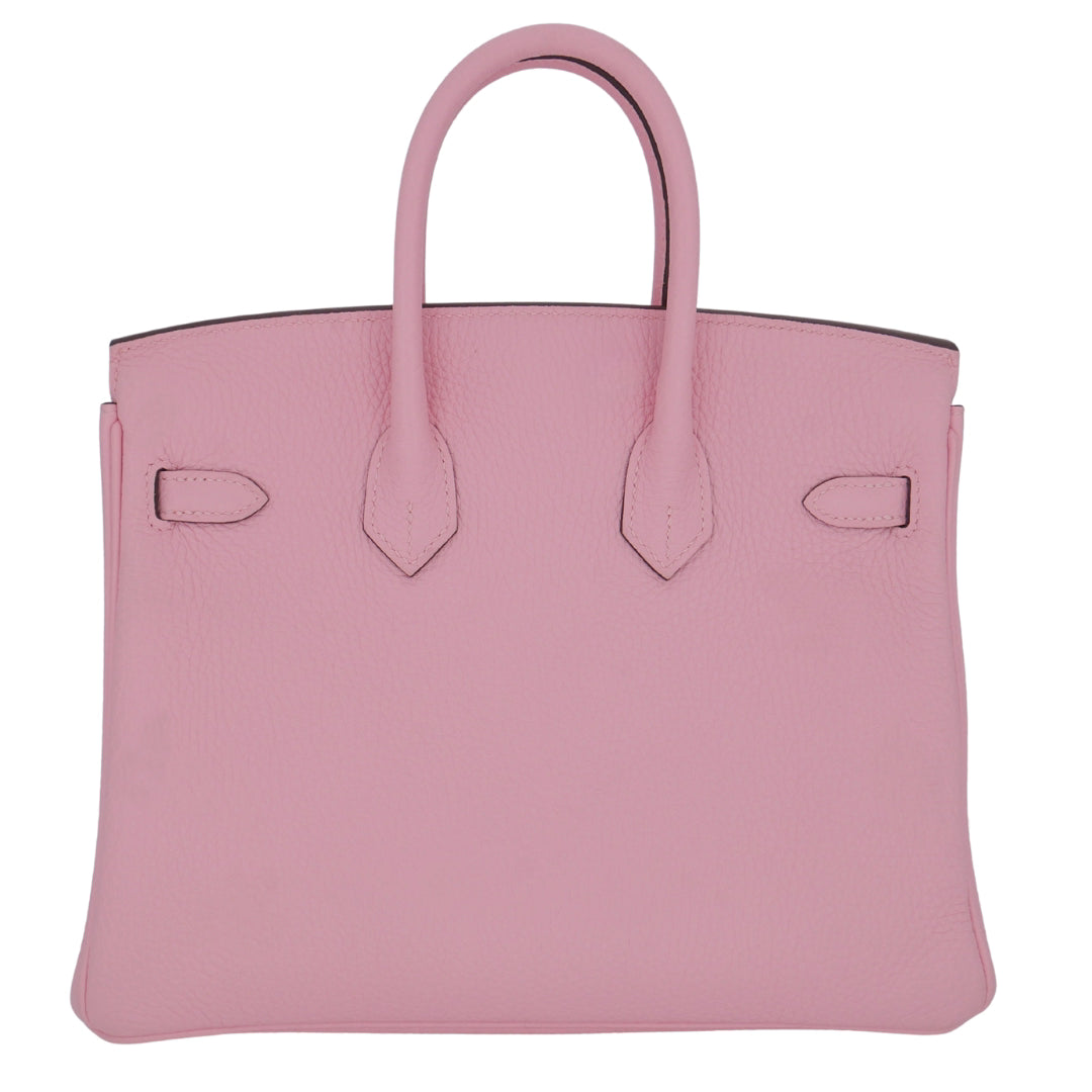 Hermes25cm Birkin HSS Rose Sakura Clemence Leather Brushed Gold Hardware