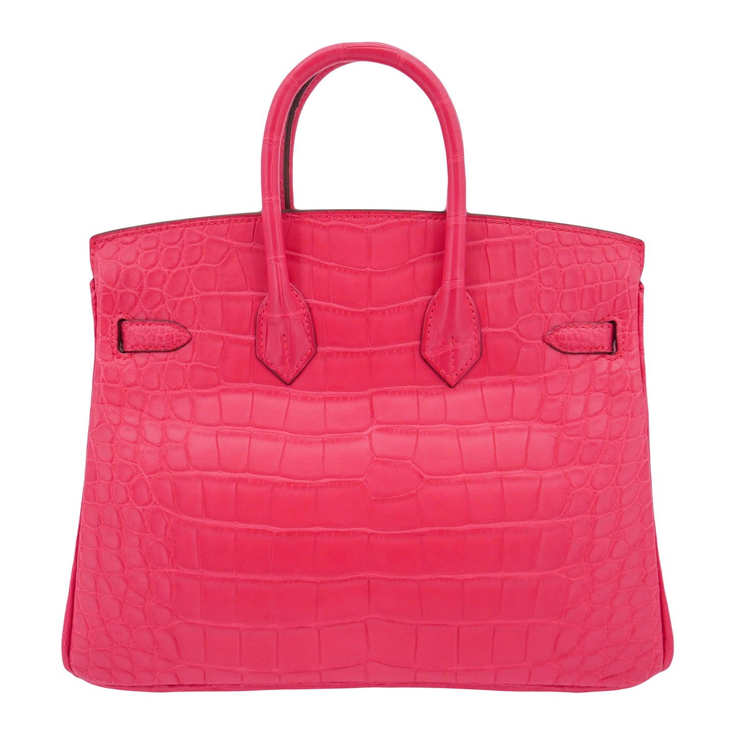 Hermes25cm Birkin Rose Extreme Matte Alligator Palladium Hardware