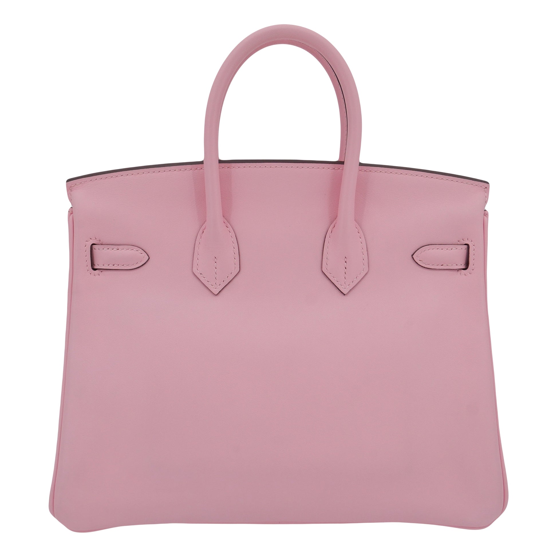 Hermes25cm Birkin Rose Sakura Swift Leather Palladium Hardware