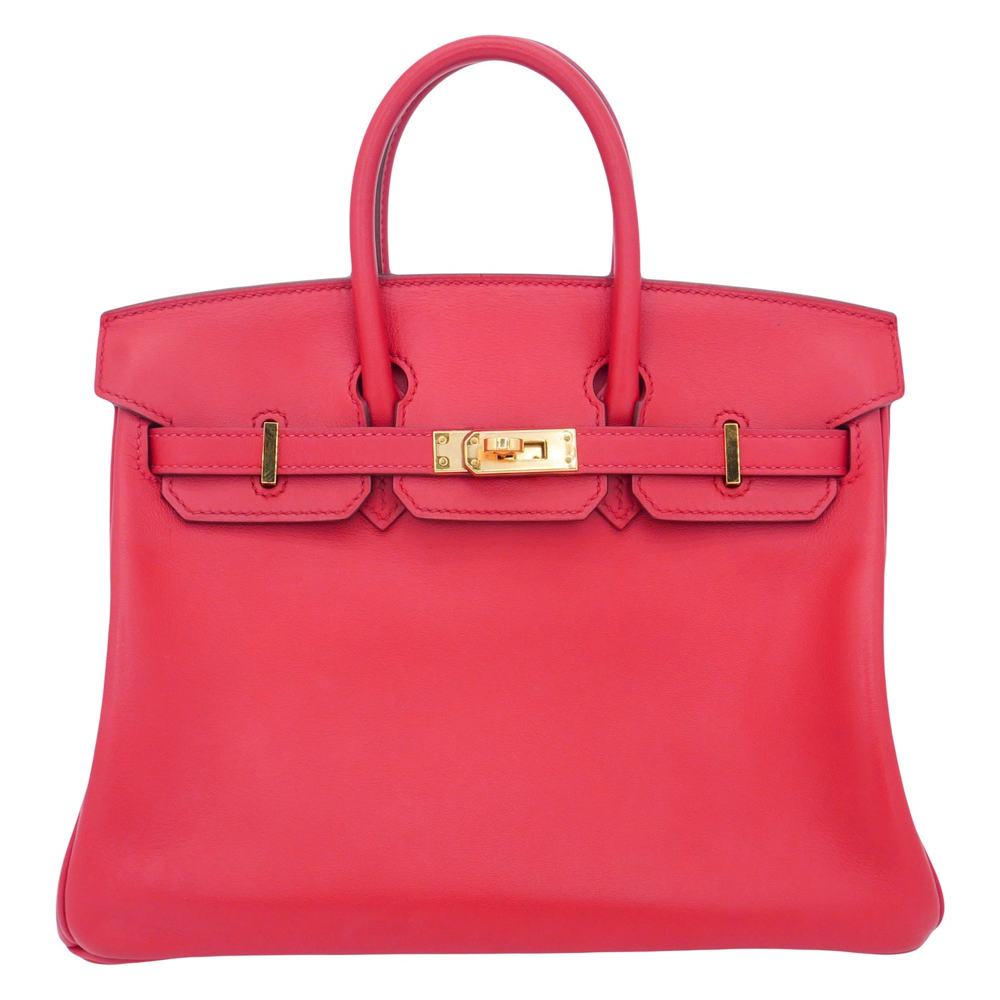 Hermes25cm Birkin Rouge Piment Swift Leather Gold Hardware