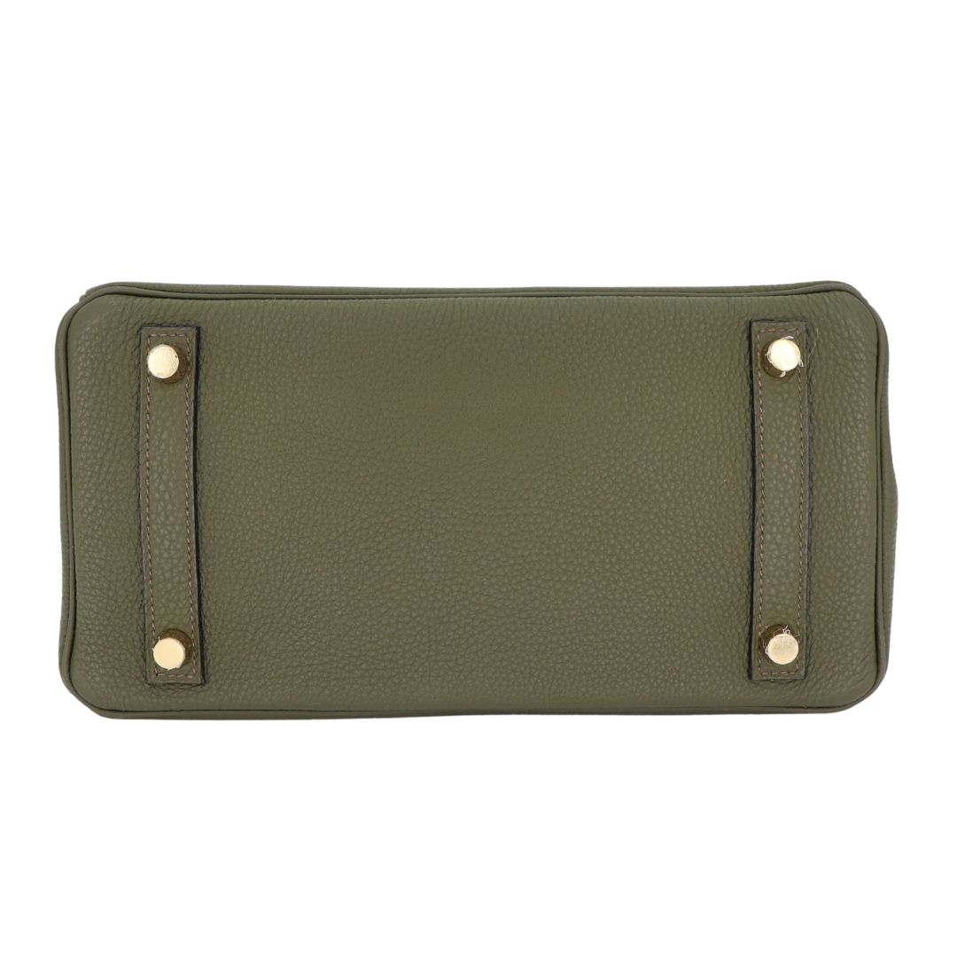 Hermes25cm Birkin Vert Olive Togo Leather Gold Hardware