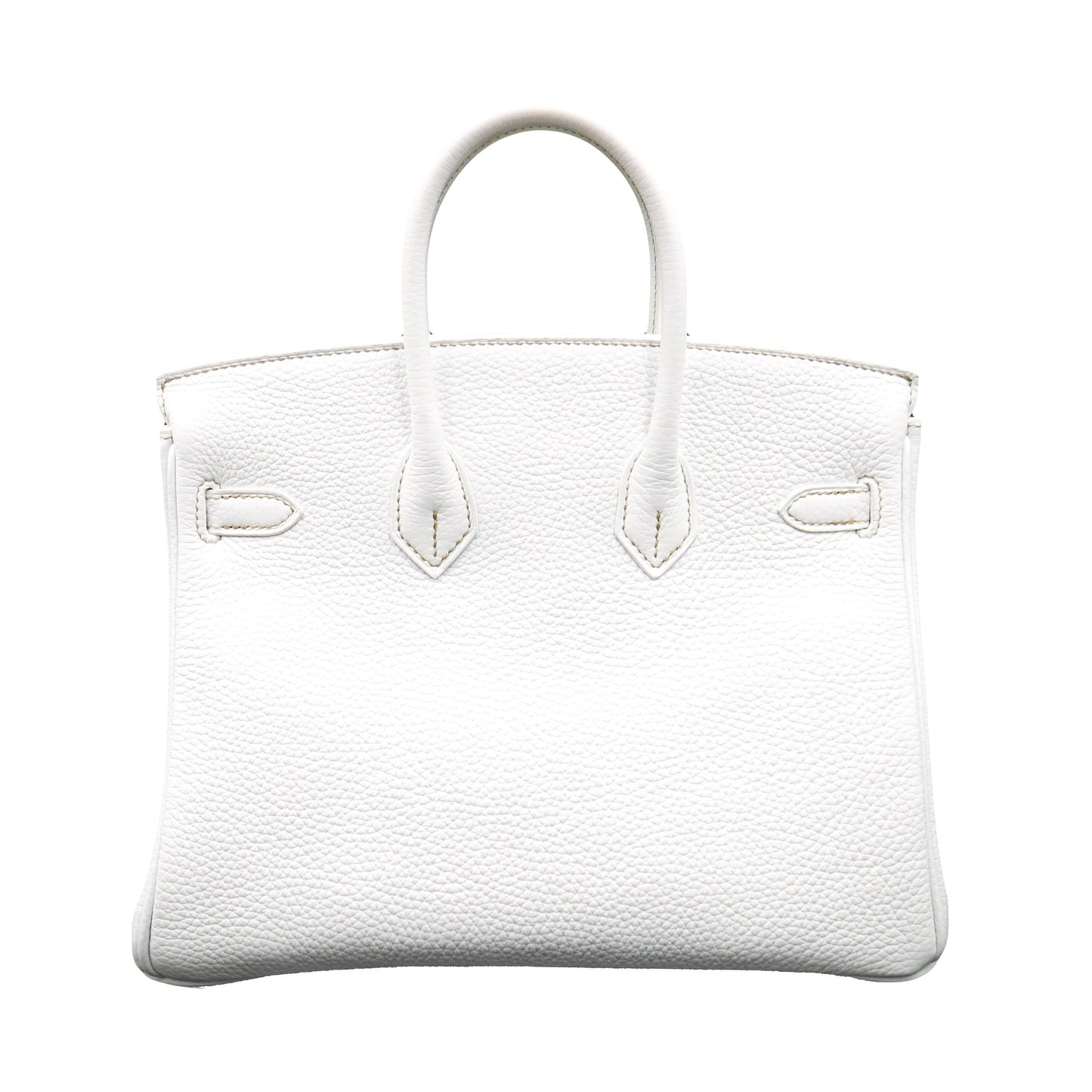 Hermes25cm Birkin White Clemence Leather Gold Hardware