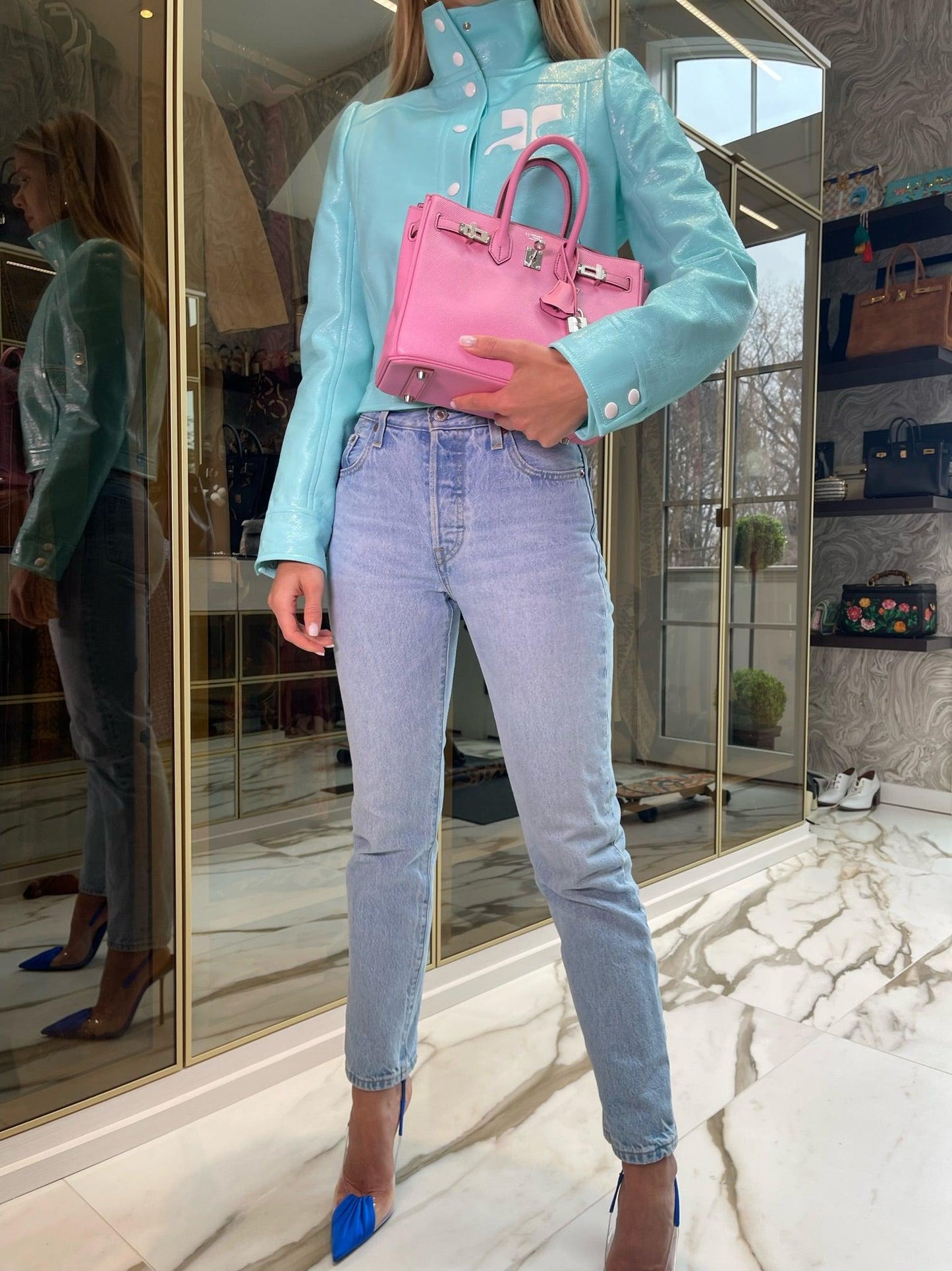 HermesBirkin 25 HSS Bubblegum Pink 5P Epsom with Palladium Hardware