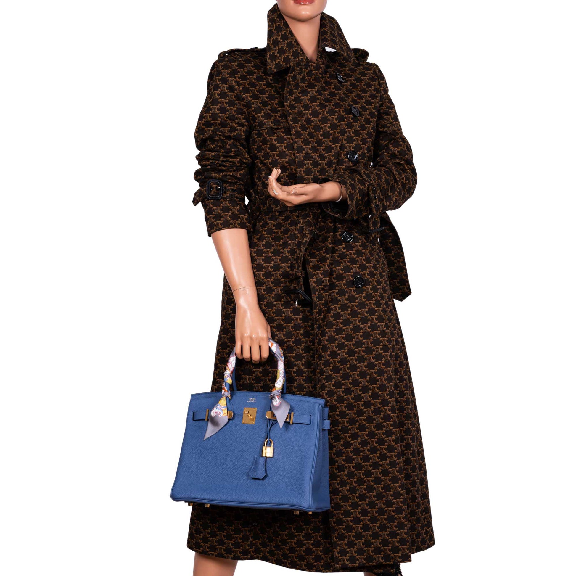 HermesBirkin 30 Blue Brighton Clemence with Gold Hardware - 2018, C