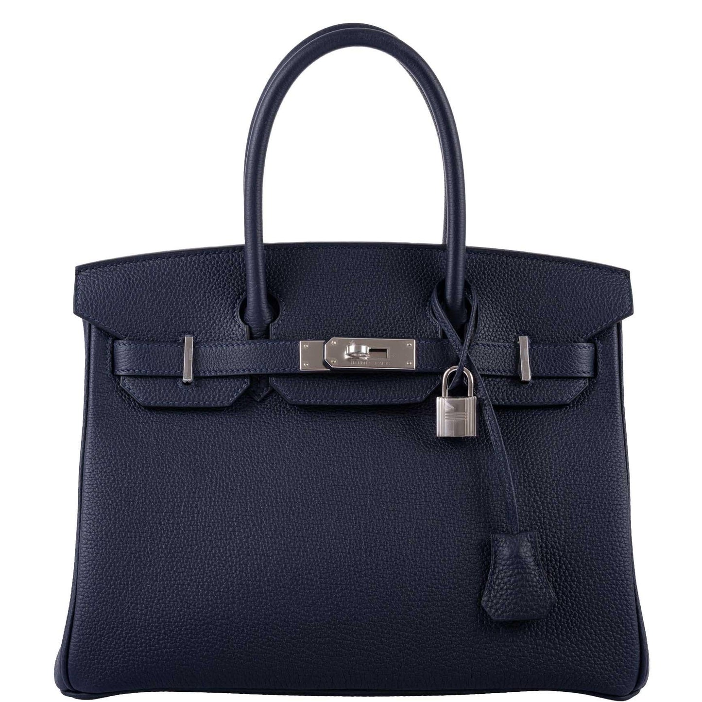HermesBirkin 30 Blue Nuit Togo Leather with Palladium Hardware - 2020, Y