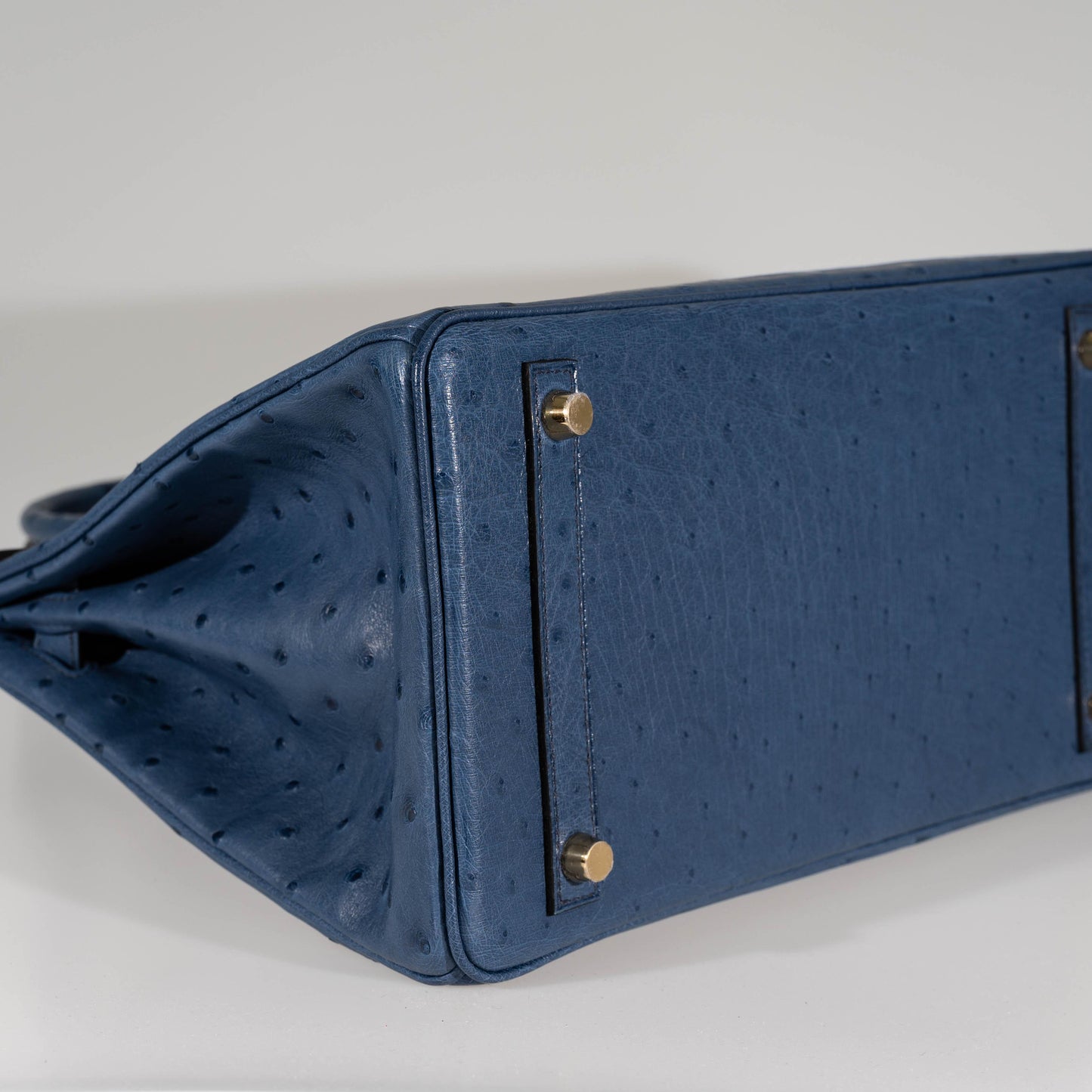HermesBirkin 30 Blue Roi Ostrich Gold Hardware - 2021, Z