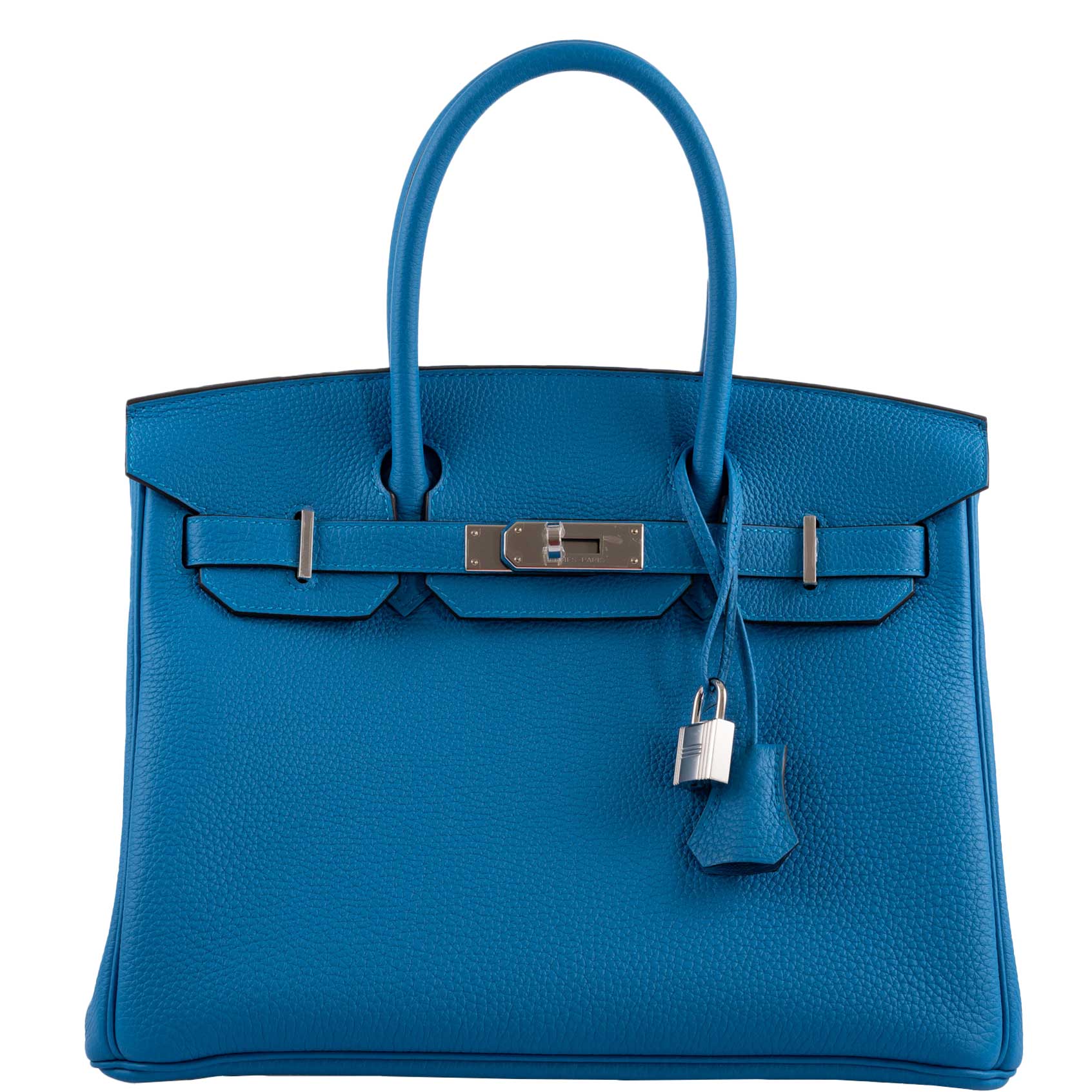HermesBirkin 30 Blue Zanzibar Togo with Palladium Hardware - 2020, Y