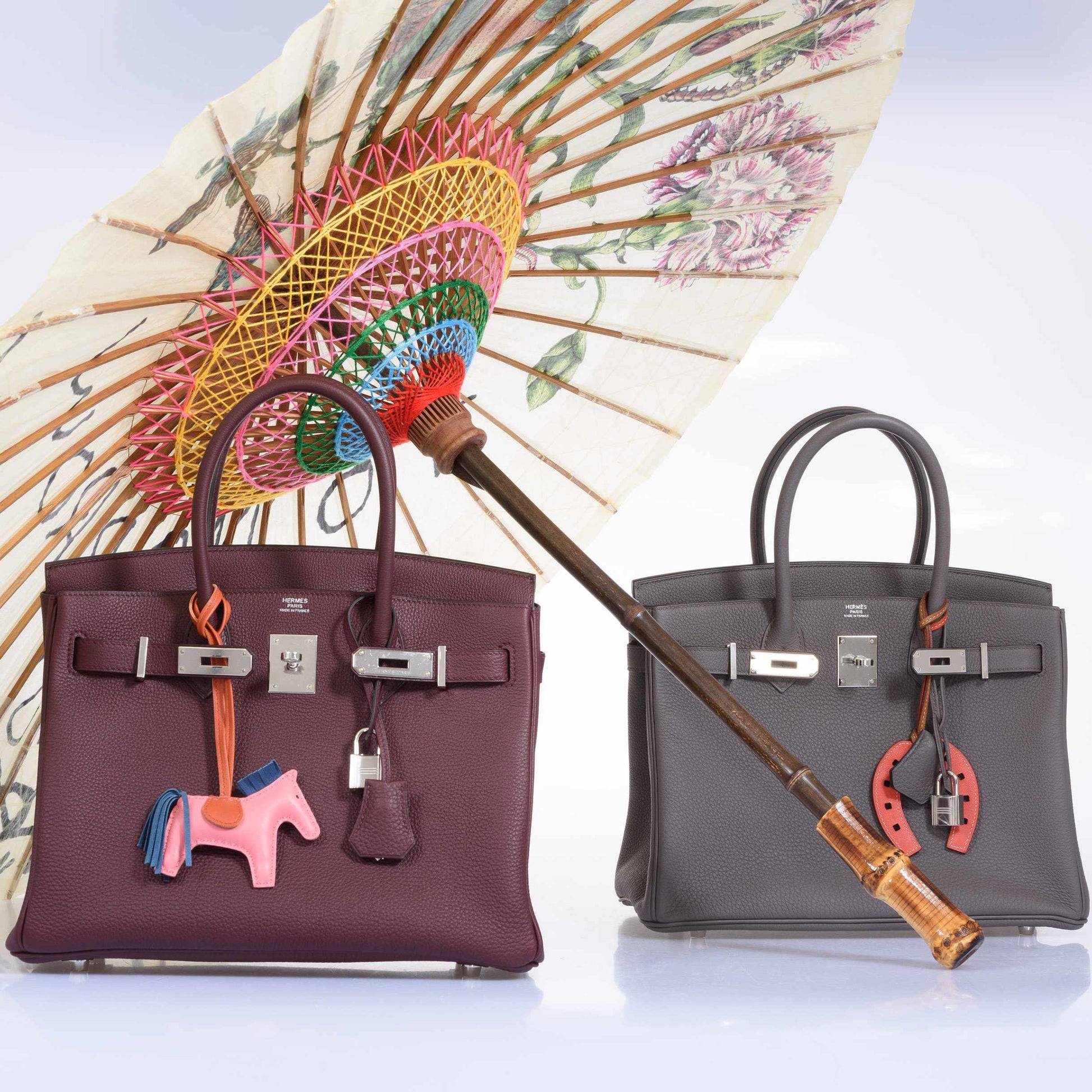 HermesBirkin 30 Bordeaux Togo Palladium Hardware