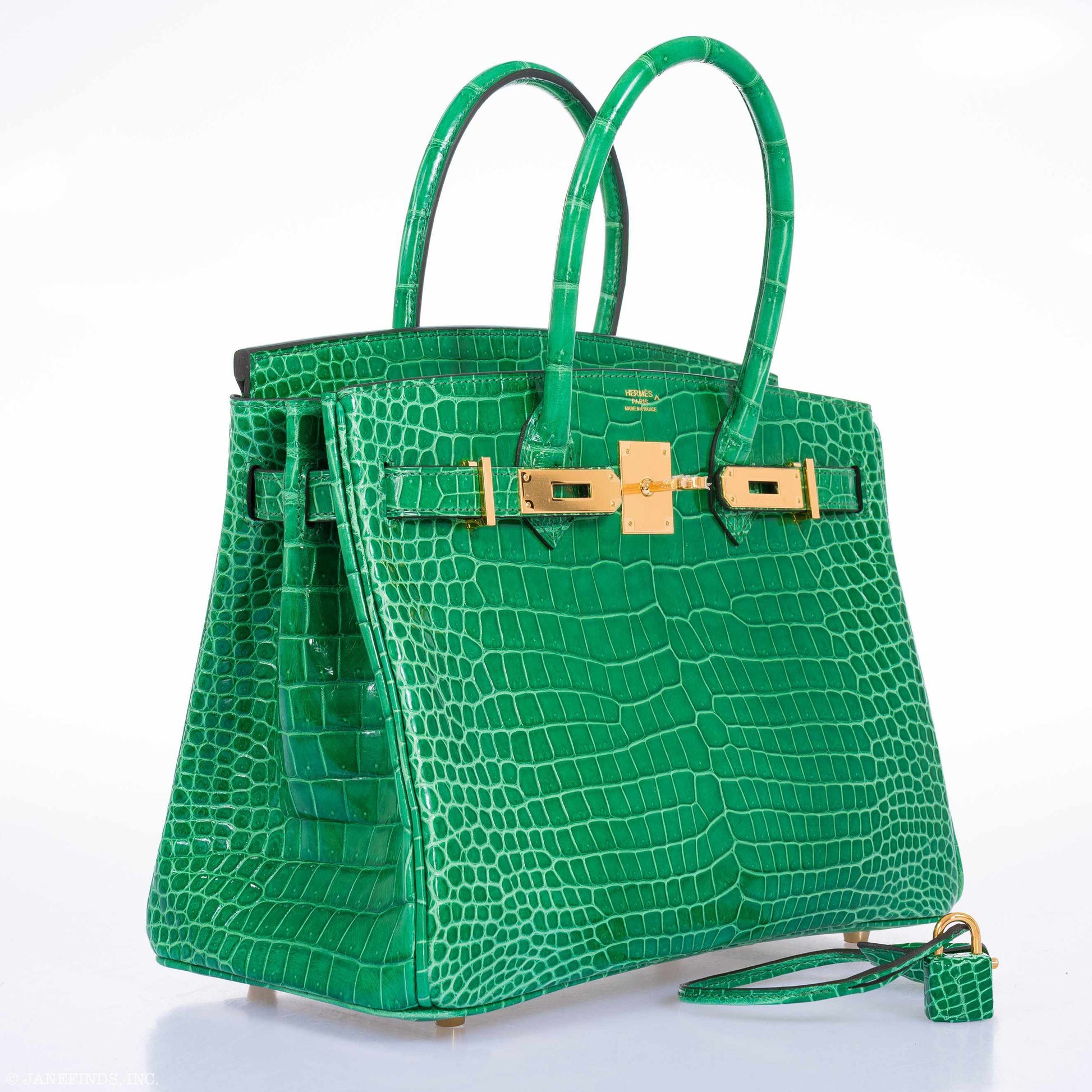 HermesBirkin 30 Cactus Porosus Crocodile Gold Hardware