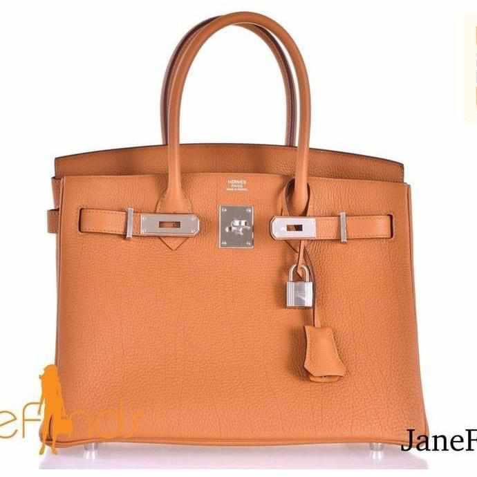 HermesBirkin 30 Caramel Togo Palladium Hardware