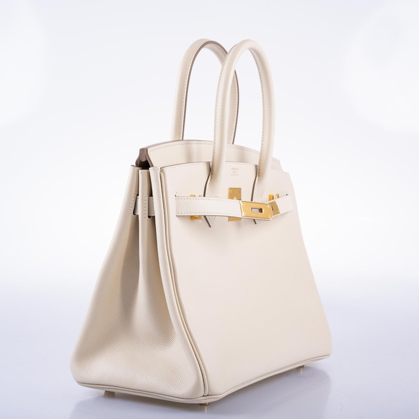 HermesBirkin 30 Craie Epsom with Gold Hardware