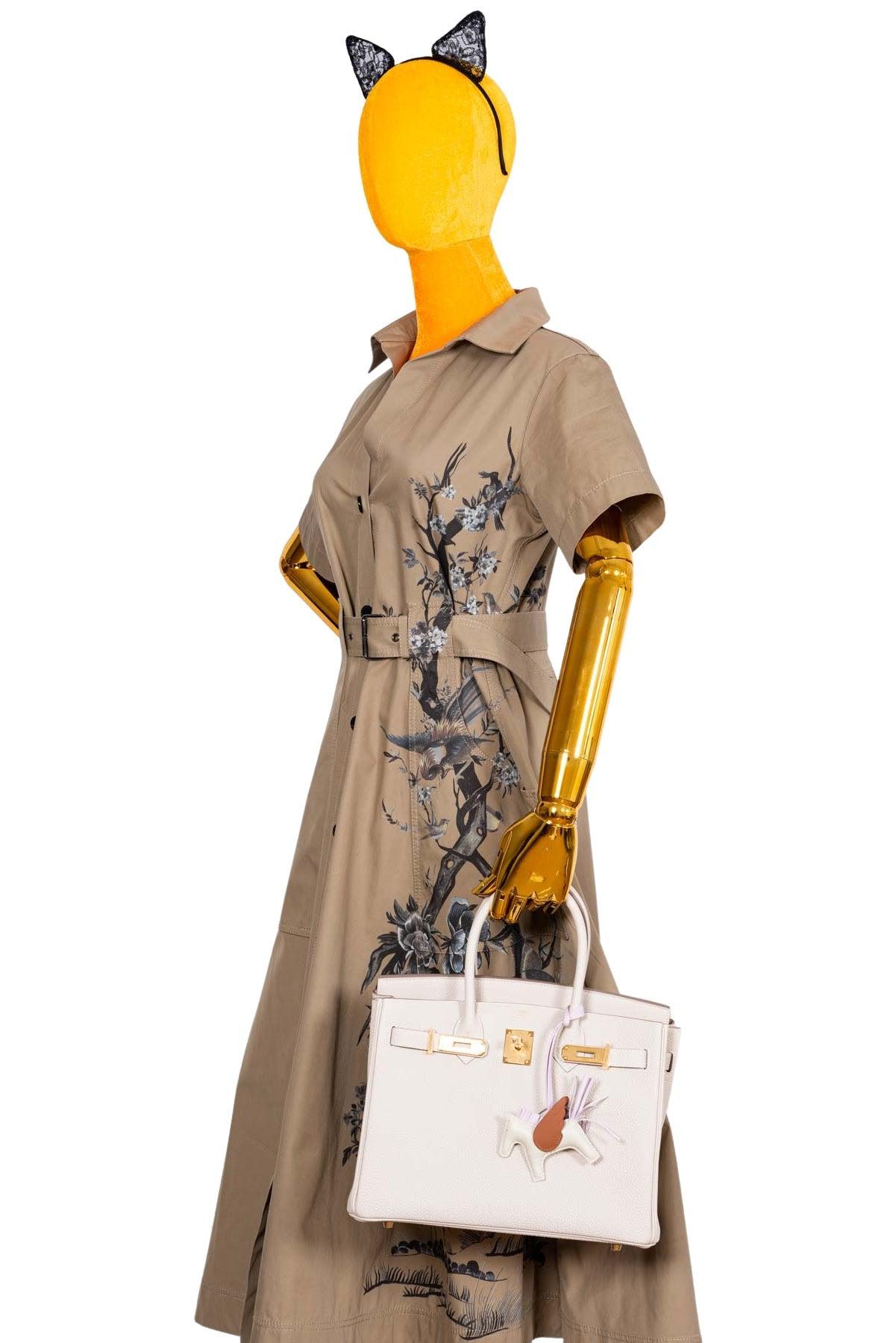HermesBirkin 30 Craie Togo with Gold Hardware
