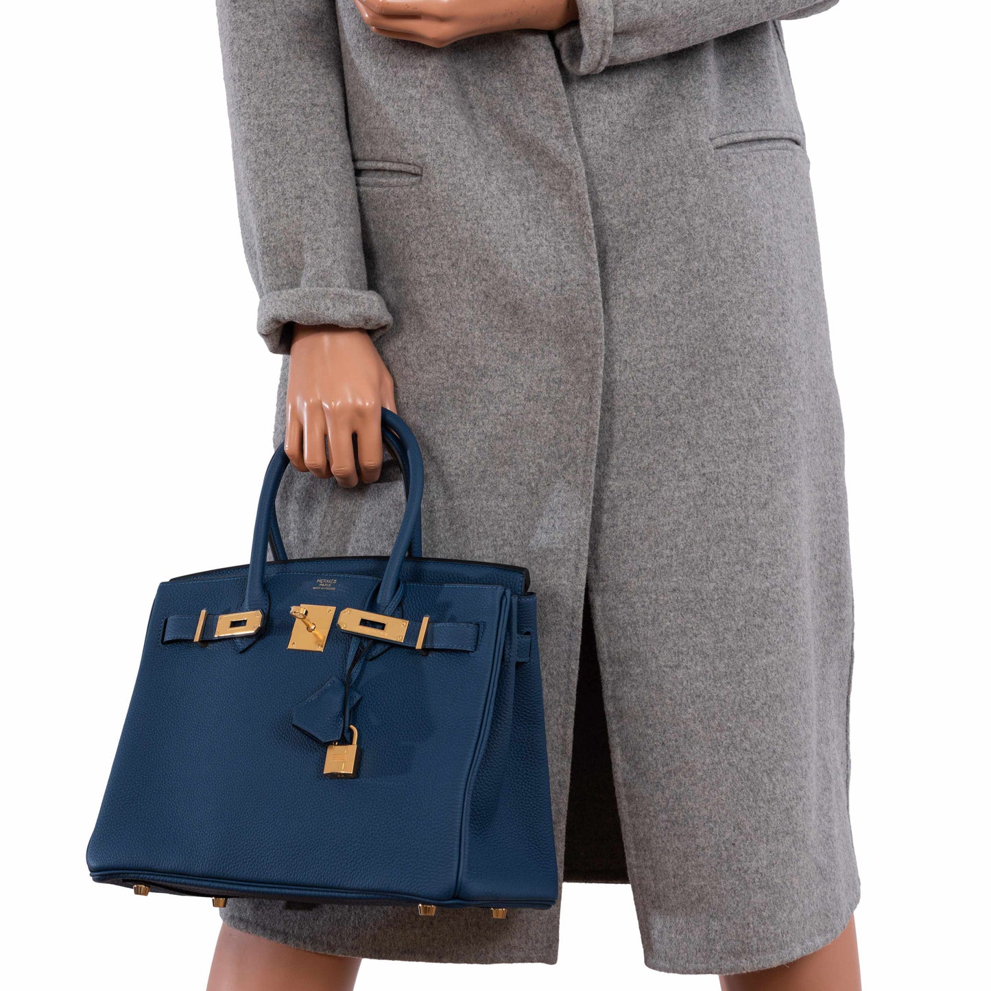 HermesBirkin 30 Deep Blue Togo Gold Hardware