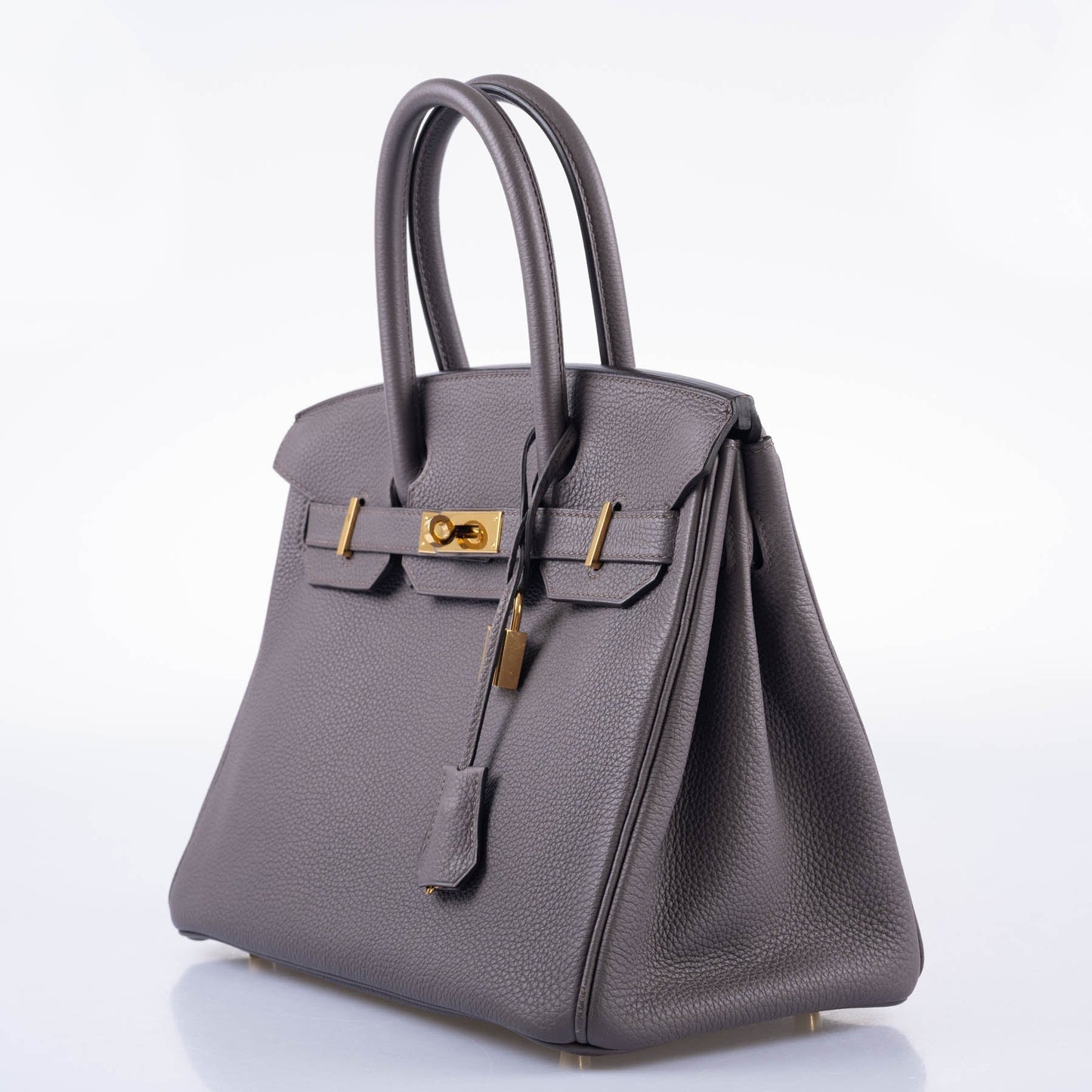 HermesBirkin 30 Etain Togo with Gold Hardware