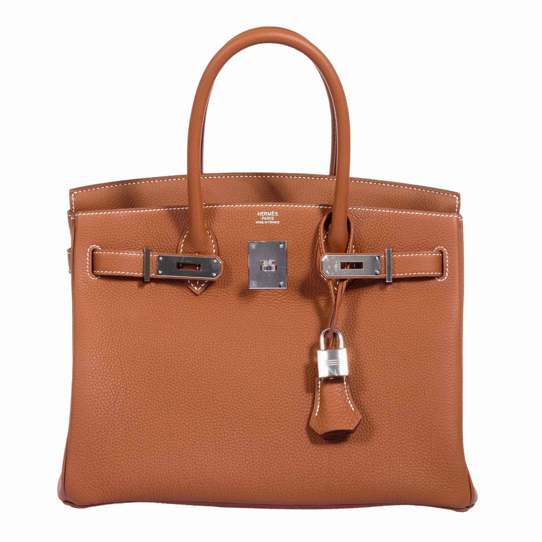 HermesBirkin 30 Gold Togo Palladium Hardware