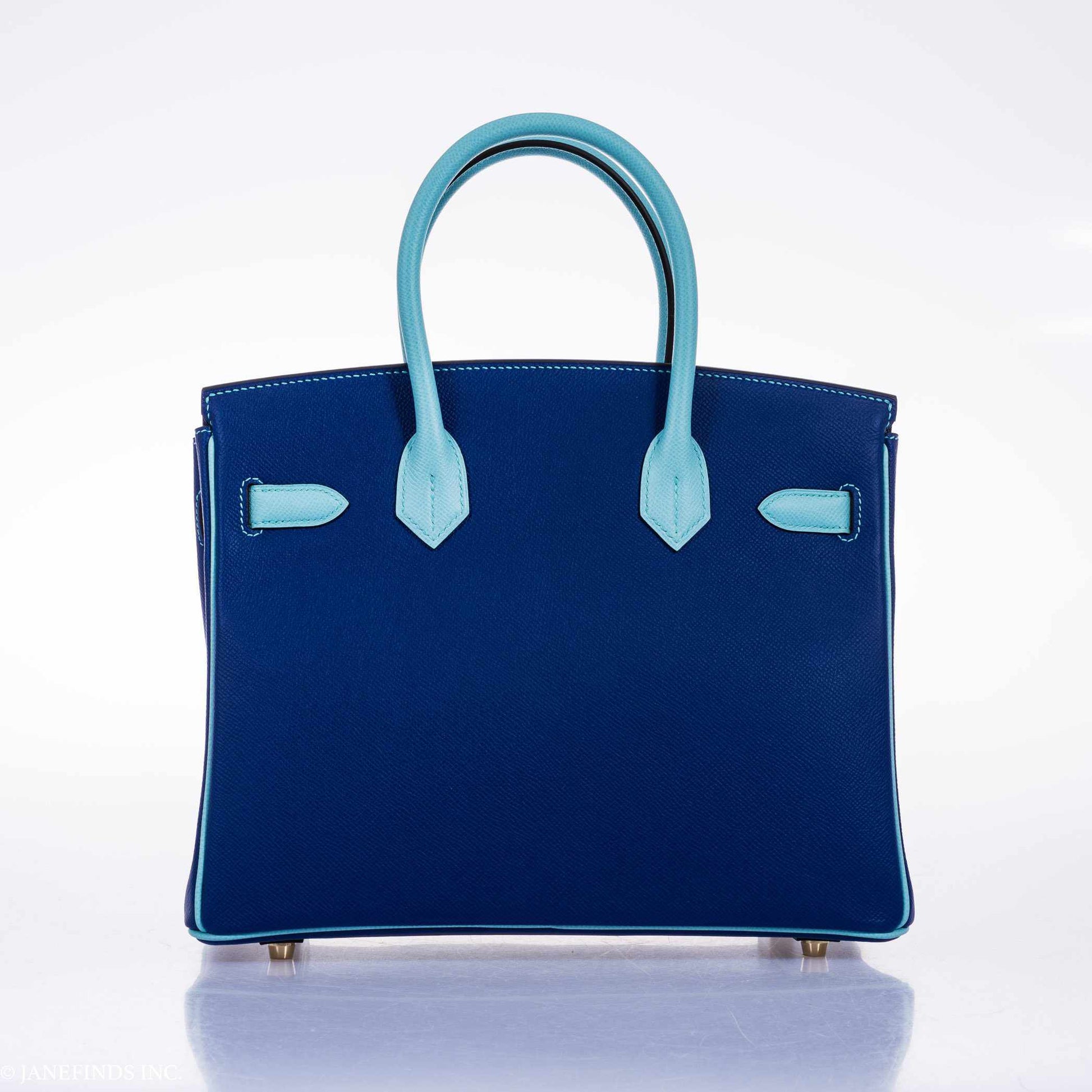 HermesBirkin 30 HSS Blue Electric & Blue Atoll Epsom Gold Hardware