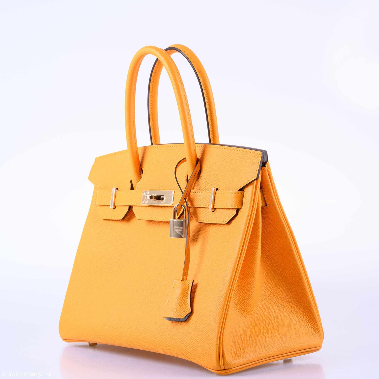 HermesBirkin 30 HSS Jaune d'Or & Gris Mouette Epsom Palladium Hardware