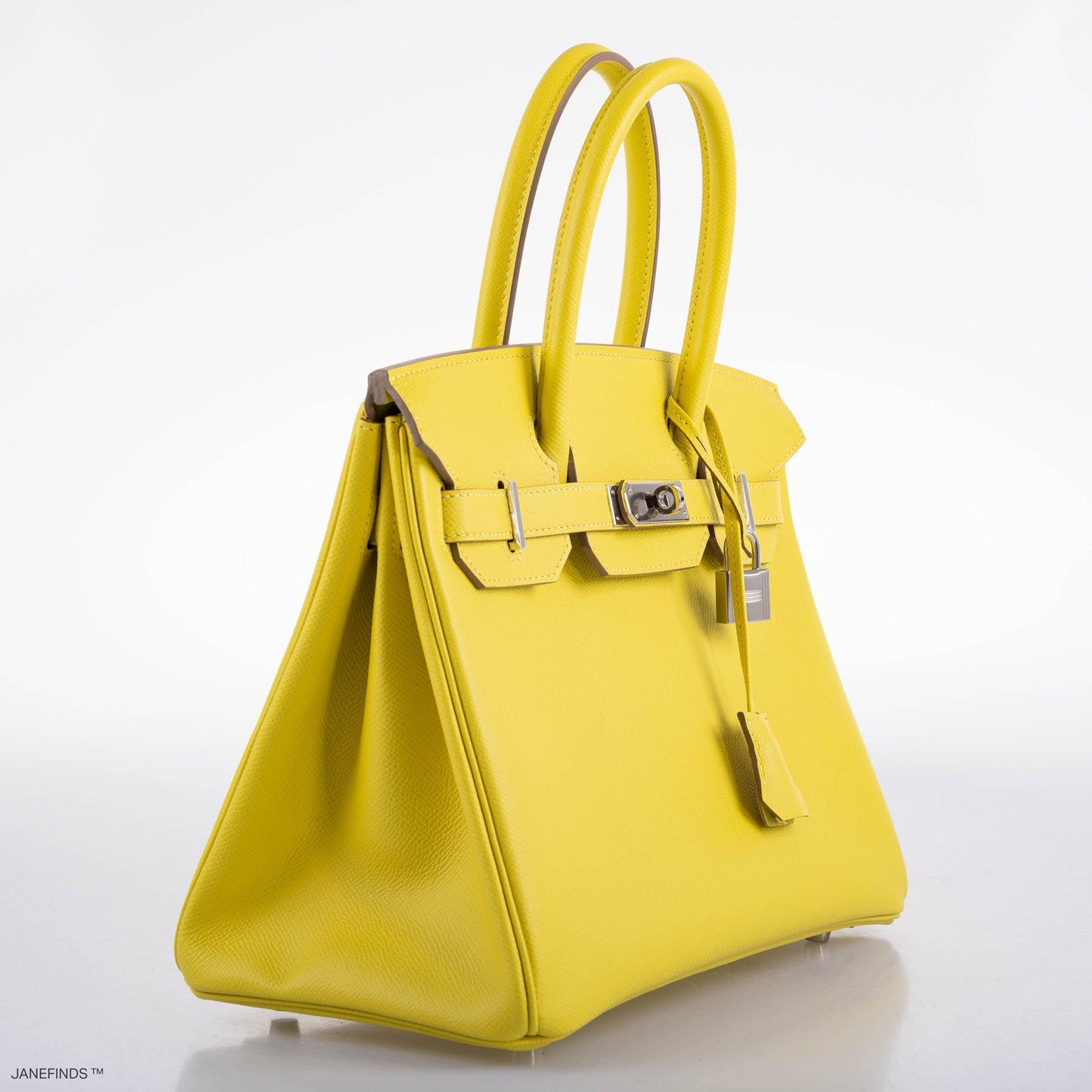 HermesBirkin 30 Lime Epsom with Palladium Hardware - 2019, D