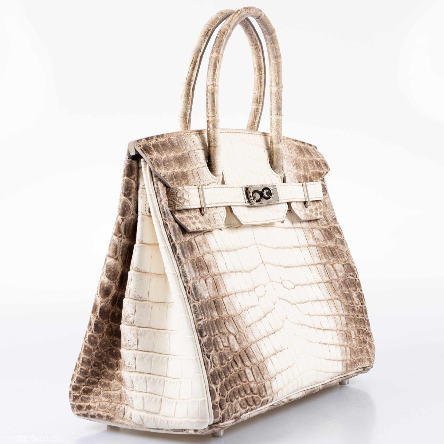 HermesBirkin 30 Matte Himalaya Niloticus Crocodile Palladium Hardware