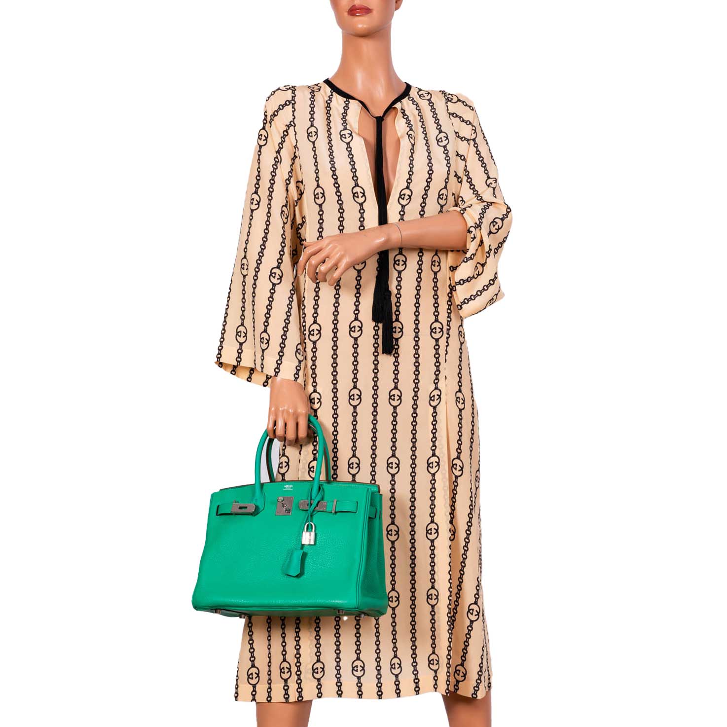 HermesBirkin 30 Menthe Clemence with Palladium Hardware - 2012, P Square