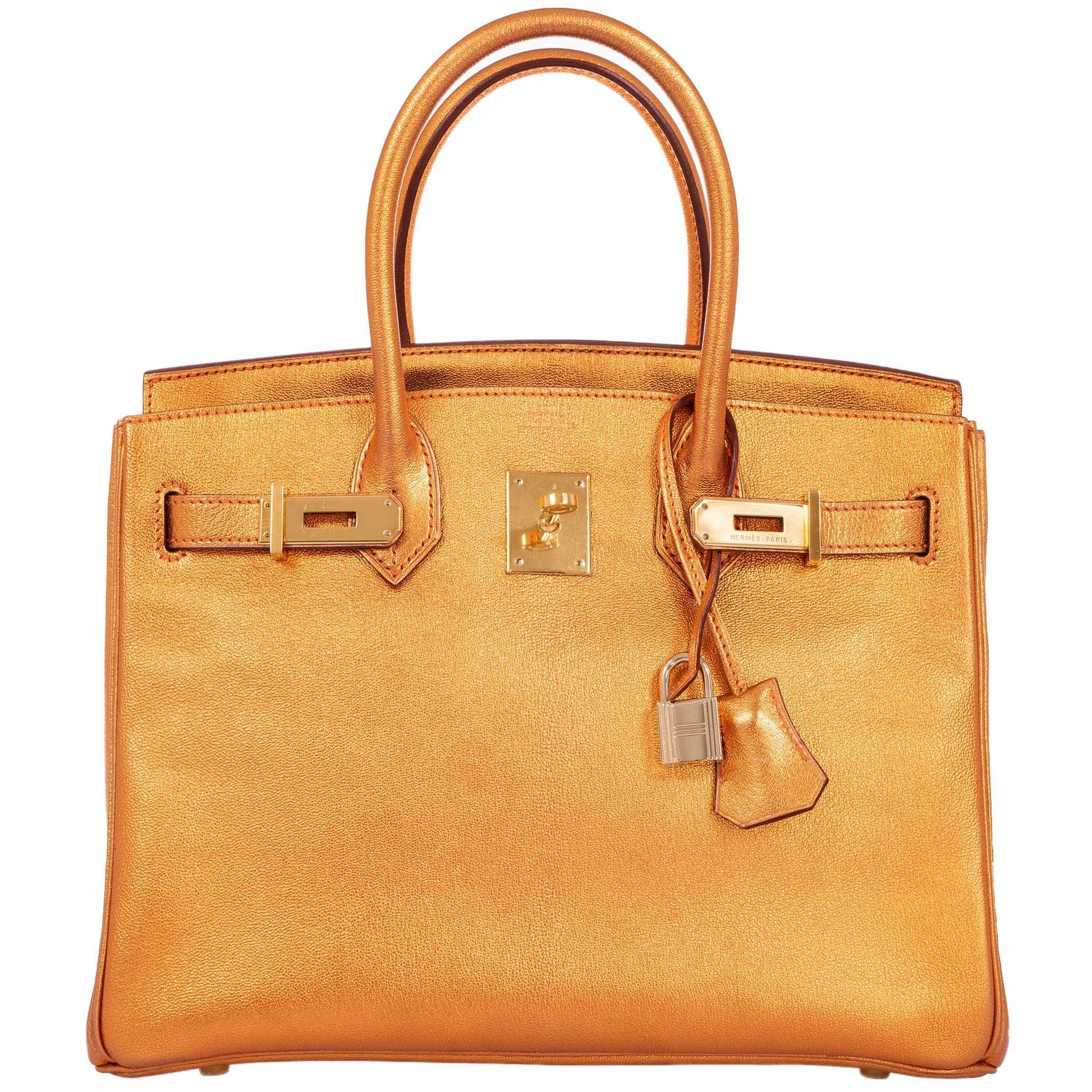 HermesBirkin 30 Metallic Bronze Chevre Gold Hardware - Limited Edition