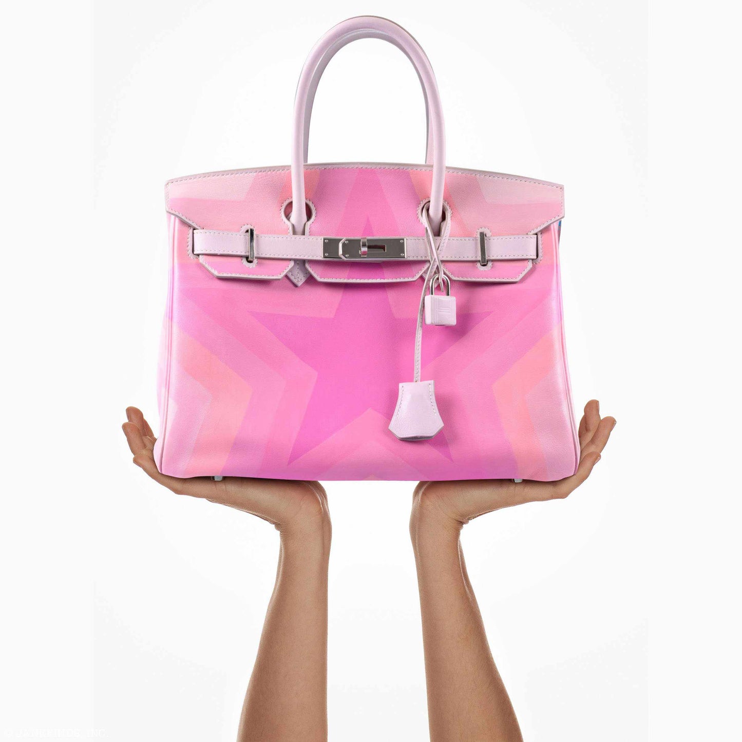 HermesBirkin 30 “Pink Pulsar” Rose Drageé Star Swift Palladium Hardware * JaneFinds Custom Shop