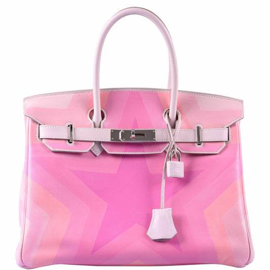 HermesBirkin 30 “Pink Pulsar” Rose Drageé Star Swift Palladium Hardware * JaneFinds Custom Shop