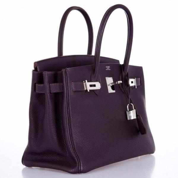 HermesBirkin 30 Raisin Palladium Hardware
