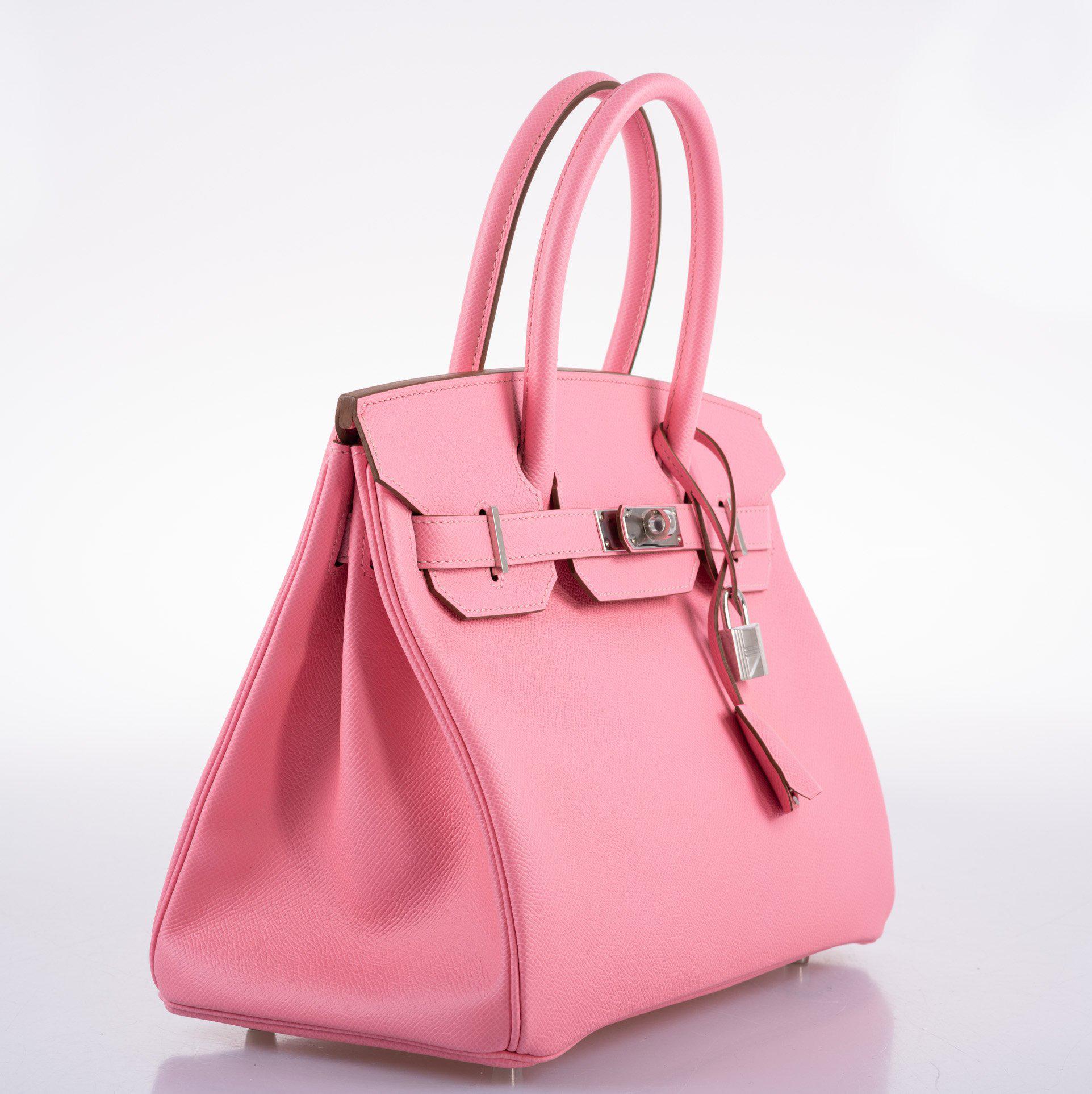 HermesBirkin 30 Rose Confetti Epsom Palladium Hardware