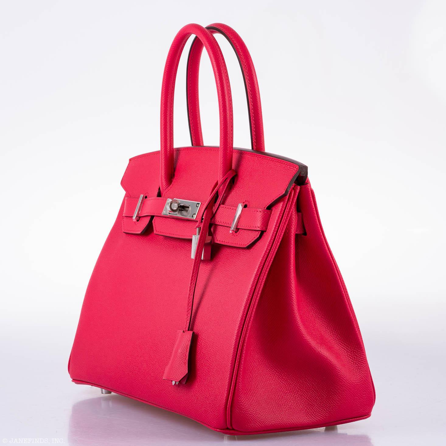 HermesBirkin 30 Rose Extreme Epsom Palladium Hardware - 2020, Y