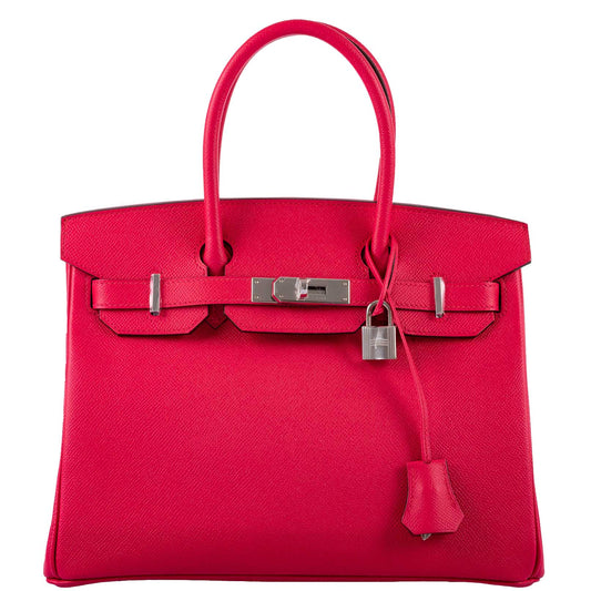 HermesBirkin 30 Rose Extreme Epsom Palladium Hardware - 2020, Y
