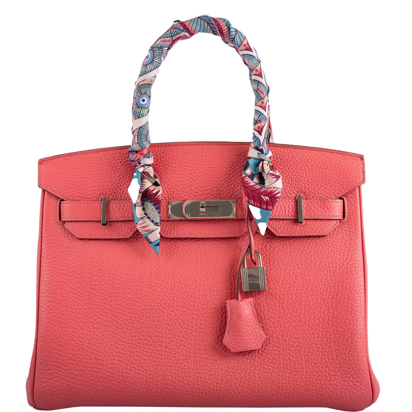 HermesBirkin 30 Rose Lipstick Togo Palladium Hardware - 2013, Q Square