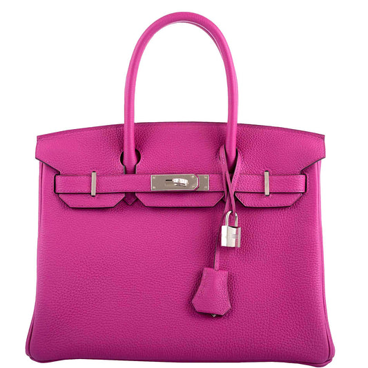 HermesBirkin 30 Rose Pourpre Togo Palladium Hardware - 2020, Y