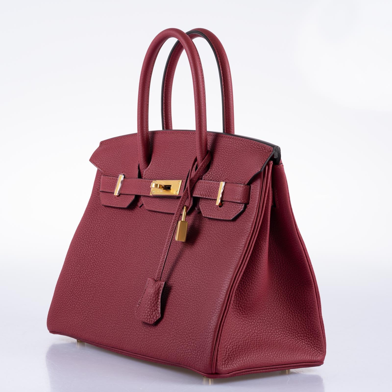 HermesBirkin 30 Rouge Grenat Togo Gold Hardware