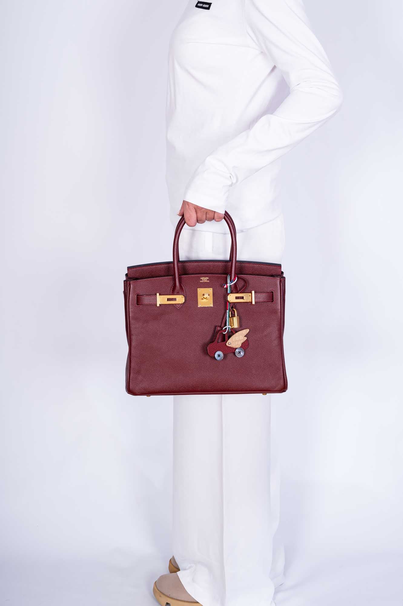 HermesBirkin 30 Rouge H Epsom Gold Hardware