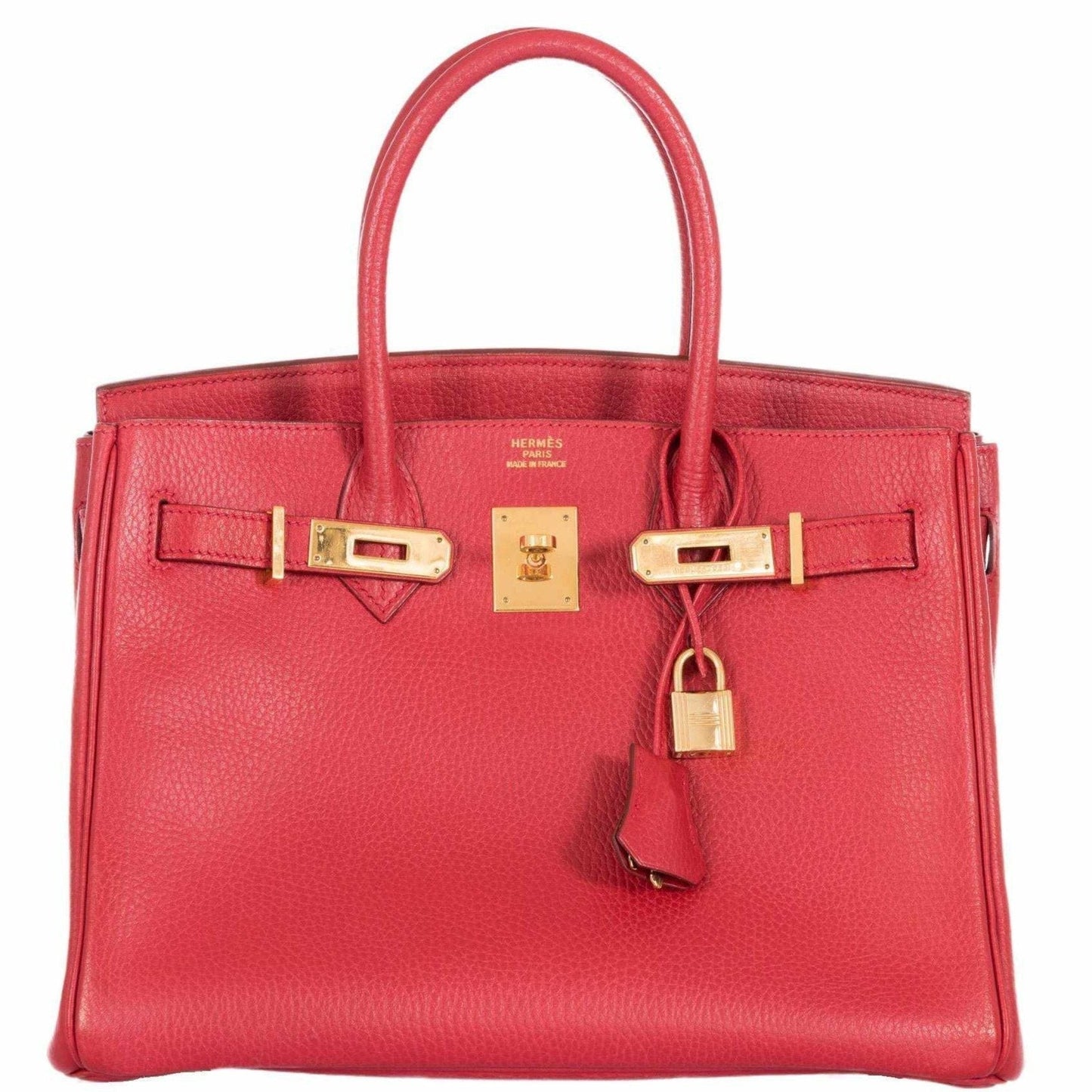 HermesBirkin 30 Rouge Vif Ardennes Gold Hardware - 2001, E Square